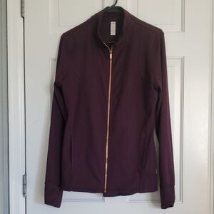 Balance Collection Full Zip Women's Jacket Sz L Plum/Rose Gold